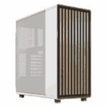 Fractal Design North Chalk White (White Solid) Case, ATX, Fine Mesh Side, 2 Fans, USB-C, Oak Front