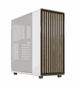 Fractal Design North Chalk White (White Solid) Case, ATX, Fine Mesh Side, 2 Fans, USB-C, Oak Front
