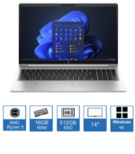 HP ProBook 445 G10, 14″ Full HD Display, AMD Ryzen 5-7530U, 16GB RAM, 512GB SSD, Windows 11 Pro, 1 Year Warranty