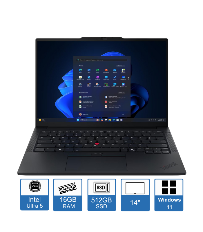 Lenovo ThinkPad E14 Gen 7 – 14″ WUXGA Display – Intel Core Ultra 5 225U – 16GB RAM – 512GB SSD – Windows 11 Pro – 1-Year Premium Warranty