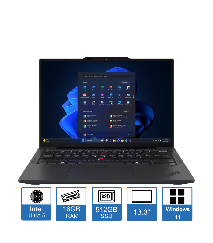 Lenovo ThinkPad X13 Gen 6 – 13.3″ WUXGA Display – Intel Core Ultra 5 225U – 16GB RAM – 512GB SSD – Windows 11 Pro – 1-Year Premium Warranty