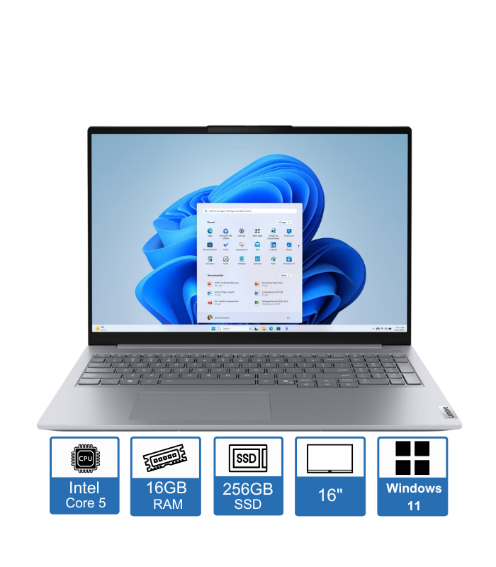 Lenovo ThinkBook G8 – 16″ WUXGA Display – Intel Core 5 210H – 16GB RAM – 256GB SSD – Windows 11 Pro – 1-Year Warranty