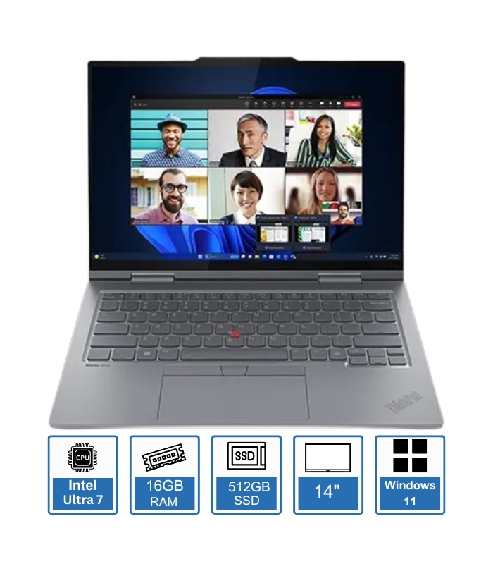 Lenovo ThinkPad X1 2-in-1 Gen 9 – 14″ – Intel Core Ultra 7 155U – Evo – 16GB RAM – 512GB SSD – Windows 11 Pro – 3-Year Premium Support Warranty