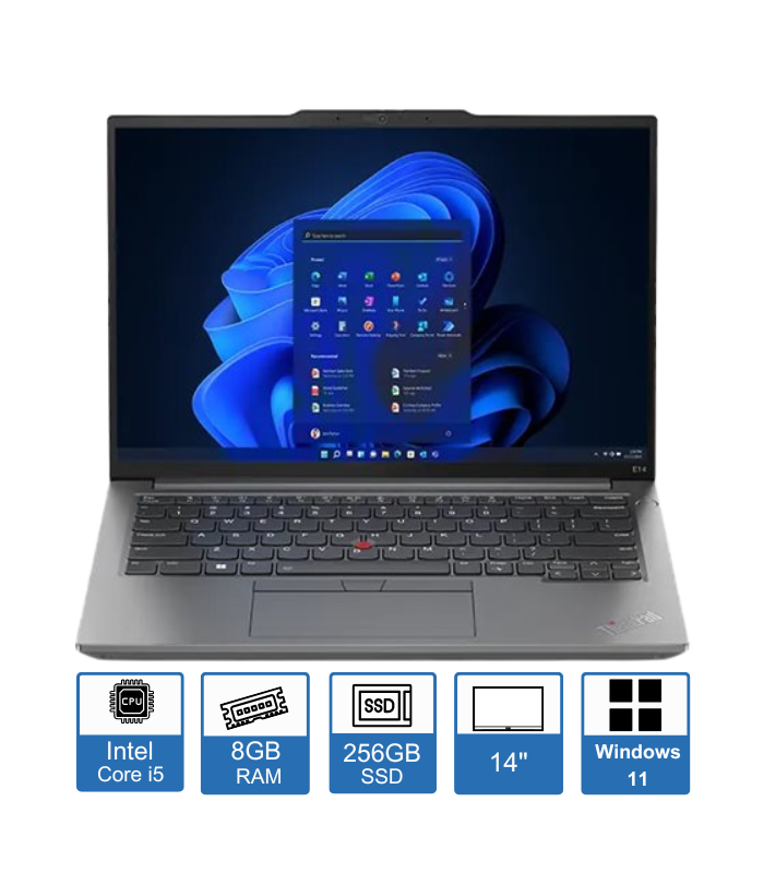 Lenovo ThinkPad E14 G5 – 14″ WUXGA Display – Intel Core i5-1335U – 8GB RAM – 256GB SSD – Windows 11 Pro – 1-Year Premium Warranty