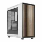 Fractal Design North Chalk White (TG Clear) Case w/ Clear Glass Window, ATX, 2 Fans, USB-C, Oak Front
