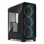 Fractal Design Meshify 3 (Black RGB TG Light) Gaming Case w/ Light Tint Window, E-ATX, Mesh Front, 3x RGB Fans, USB-C
