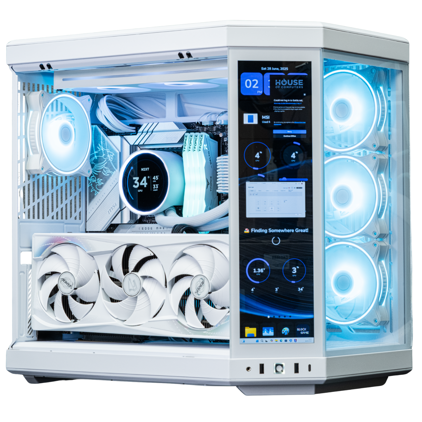 Eclipse PRO – RTX 5090 , AMD Ryzen 7 9800X3D , White Gaming PC