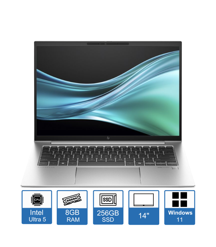 HP EliteBook 840 G11 – 14″ WUXGA Display – Core Ultra 5 125U – 8GB RAM – 256GB SSD – Windows 11 Pro – 1-Year Warranty