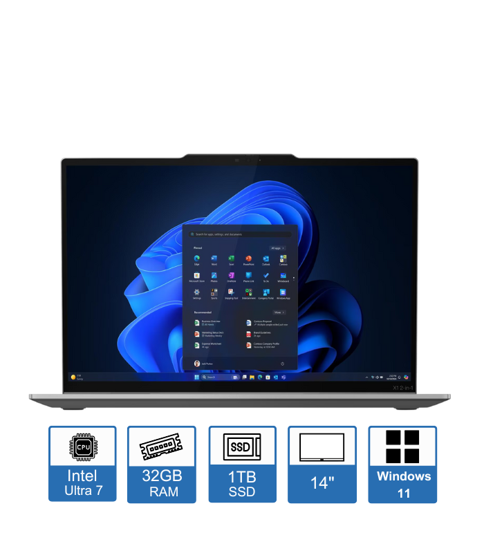 Lenovo ThinkPad X1 2-in-1 Gen 10 – 14″ OLED Touch Display – Intel Core Ultra 7 225U – 32GB RAM – 1TB SSD – Windows 11 Pro – 3-Year Premium Warranty