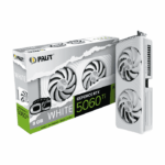 Palit RTX 5060 Ti White OC, PCIe5, 8GB DDR7, HDMI, 3 DP, 2602MHz Clock, RGB Lighting, Overclocked, Compact Design