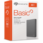 Seagate Basic 4TB Portable External Hard Drive, 2.5", USB 3.0, Grey