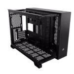 Corsair 2500X Dual Chamber Gaming Case w/ Glass Side & Front, Micro ATX, Mesh Panels, USB-C, Asus BTF Compatible, Black - Image 3