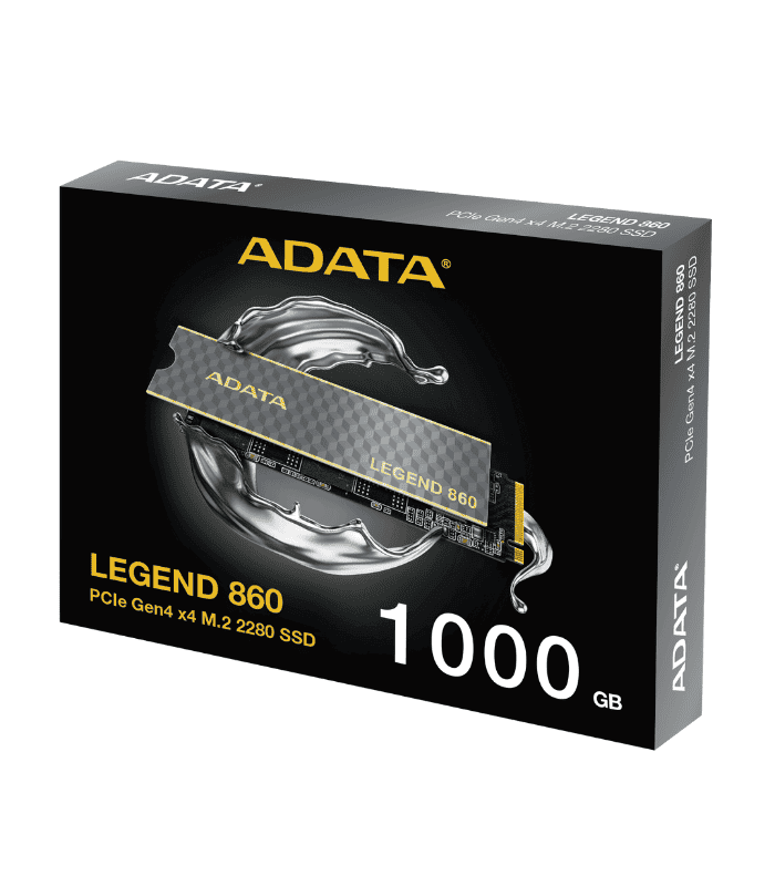 ADATA 1TB Legend 860 M.2 NVMe Gen4 SSD, M.2 2280, PCIe4, R/W 6000/4000 MB/s, PS5 Compatible