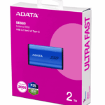 Adata SE880 2TB Pocket Size External SSD, USB 3.2 Gen2 Type-C/Type-A, Blue