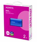 Adata SE880 2TB Pocket Size External SSD, USB 3.2 Gen2 Type-C/Type-A, Blue
