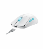 Asus ROG Harpe Ace Aim Lab Edition Gaming Mouse, Wireless/Bluetooth/USB, Synergistic Software, RGB, Mouse Grip Tape, White