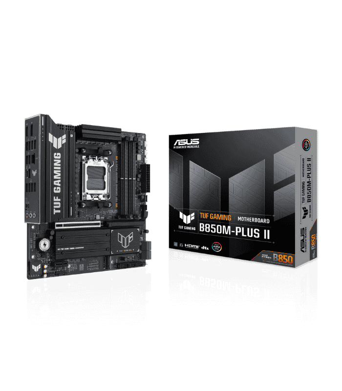 Asus TUF GAMING B850M-PLUS II, AMD B850, AM5, Micro ATX, 4 DDR5, HDMI, DP, 2.5G LAN, 3x M.2