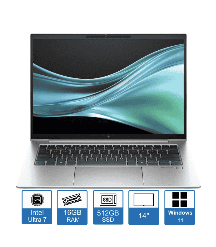 HP EliteBook 840 G11 – 14″ WUXGA – Intel Core Ultra 7-155U – 16GB RAM – 512GB SSD – Windows 11 Pro – 1-Year Warranty