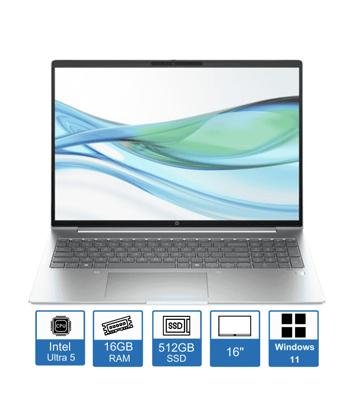 HP ProBook 460 G11 – 16″ WUXGA – Intel Core Ultra 5 125U – 16GB RAM – 512GB SSD – Windows 11 Pro – 1-Year Warranty