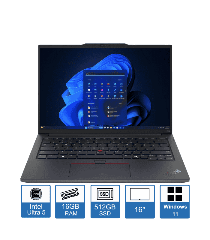 Lenovo ThinkPad L16 Gen 2 – 16″ WUXGA Display – Intel Core Ultra 5-255U – 16GB RAM – 512GB SSD – Windows 11 Pro – 1-Year Premium Warranty