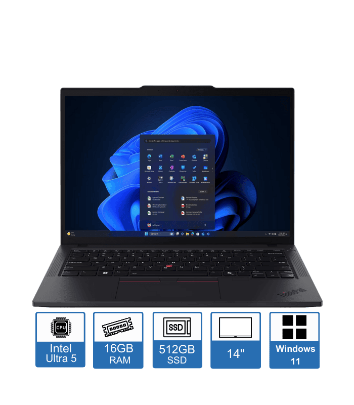 Lenovo ThinkPad T14 Gen 6 – Core Ultra 5-255U – 14″ WUXGA Display – 16GB RAM, 512GB SSD – Windows 11 Pro – 1-Year Premium Warranty