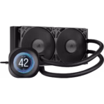 Corsair NAUTILUS 240 RS LCD Liquid CPU Cooler, Personalised LCD Screen, RS120 Magnetic Dome Fans, Daisy-Chain Connections, Black - Image 2