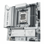 Asus TUF GAMING B850M-PLUS WIFI7 W, AMD B850, AM5, Micro ATX, 4 DDR5, HDMI, DP, Wi-Fi 7, 2.5G LAN, 3x M.2, White - Image 3