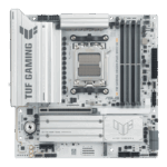 Asus TUF GAMING B850M-PLUS WIFI7 W, AMD B850, AM5, Micro ATX, 4 DDR5, HDMI, DP, Wi-Fi 7, 2.5G LAN, 3x M.2, White - Image 2