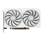 Asus DUAL RX 9060 XT White, PCIe5, 16GB DDR6, HDMI, 2 DP, 3250MHz Clock, Compact SFF-Ready - Image 2