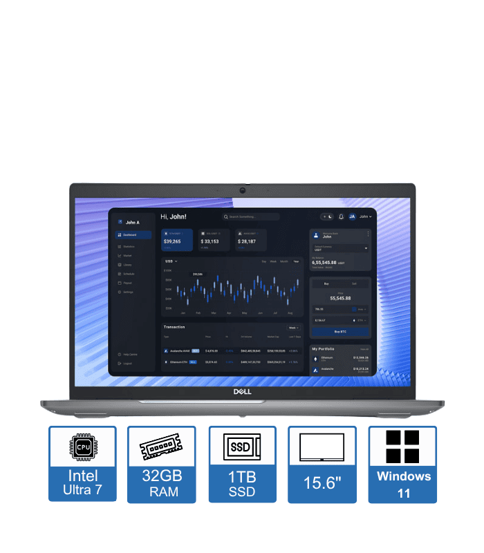Dell Precision 3590,15.6″ FHD Display, Intel Core Ultra 7 155H, 32GB RAM, 1TB SSD, RTX 500 4GB, Windows 11 Pro, 3 Year Pro Warranty