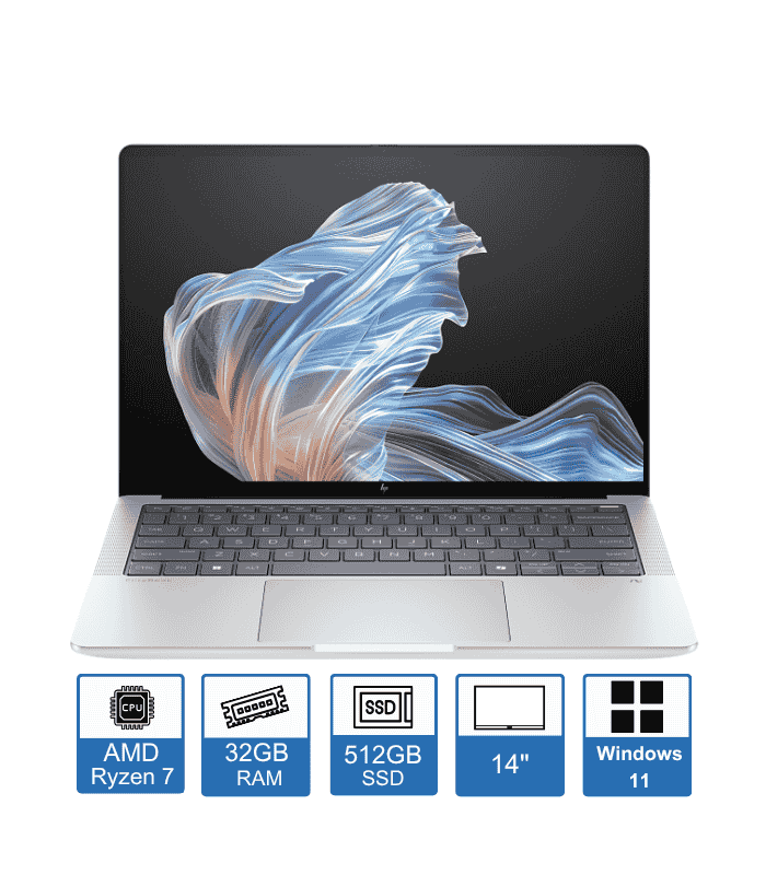 HP EliteBook X G1a – 14″ WUXGA Display – AMD Ryzen AI 7 Pro – 32GB RAM – 512GB SSD – Windows 11 Pro – 1-Year Warranty