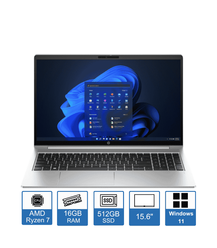 HP ProBook 455 G10 – 15.6″ FHD Display – AMD Ryzen 7-7730U – 16GB RAM – 512GB SSD – Windows 11 Pro – 1-Year Warranty