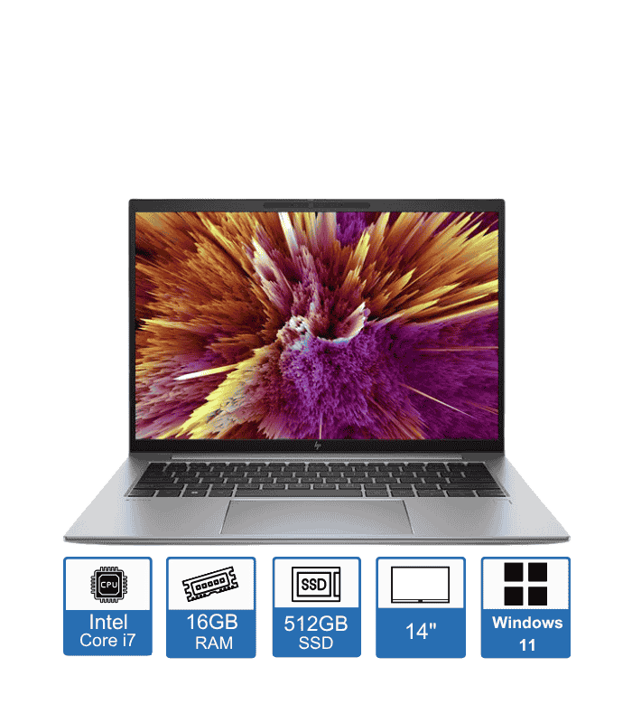 HP ZBook Firefly G10, Intel Core i7-1355U, 14" WUXGA Display, 16GB RAM, 512GB SSD, NVIDIA RTX A500, Windows 11 Pro, 1-Year Warranty