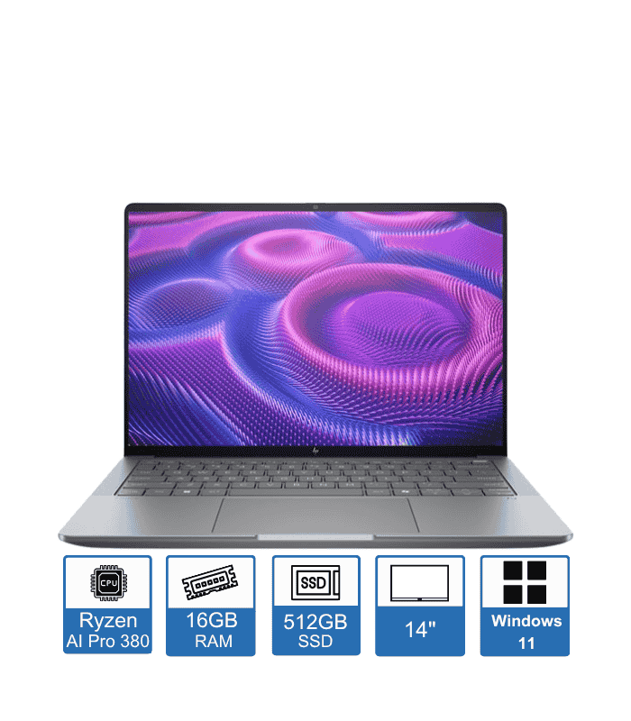 HP ZBook Ultra G1a – 14″ WUXGA Display – AMD Ryzen AI 380 – 16GB RAM – 512GB SSD – Windows 11 Pro – 1-Year Warranty