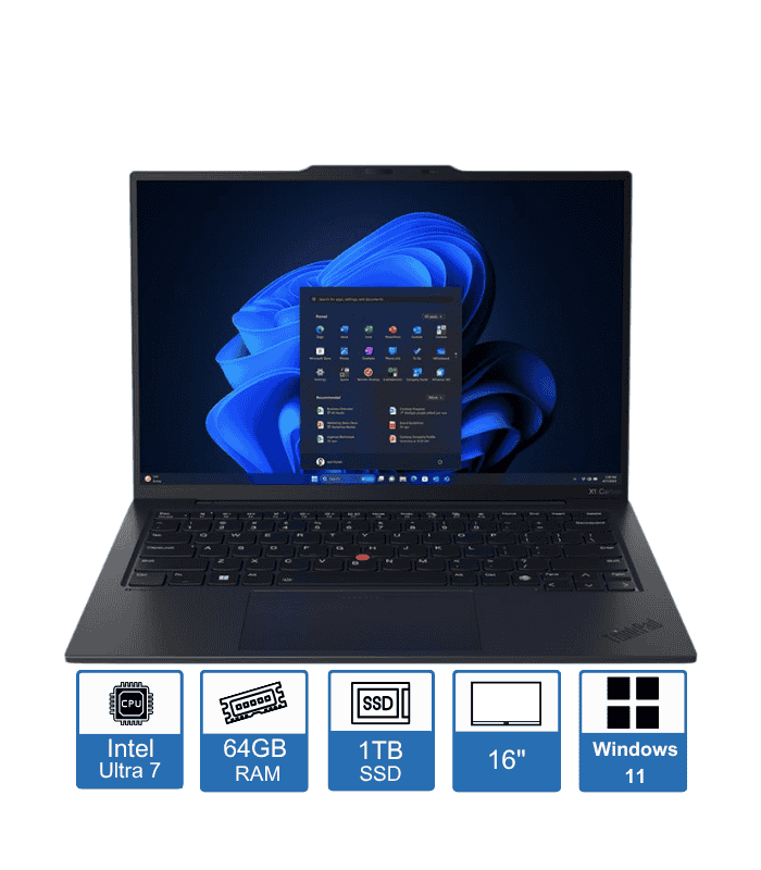Lenovo ThinkPad P16s Gen 3, 16″ WUXGA Touch Display, Intel Core Ultra 7 155H, 64GB RAM, 1TB SSD, NVIDIA RTX A500 4GB, Windows 11 Pro, 1 Year Premium Warranty