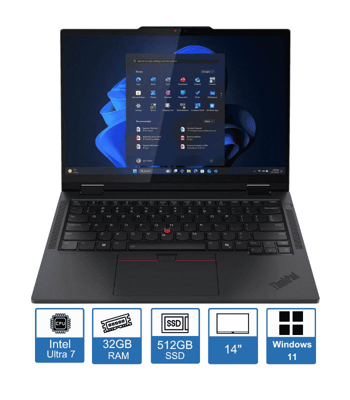 Lenovo ThinkPad T14s 2 in 1 14" Touch Display Intel Core Ultra 7 255U 32GB Ram 512GB SSD Windows 11 Pro Ready 1 Year Warranty
