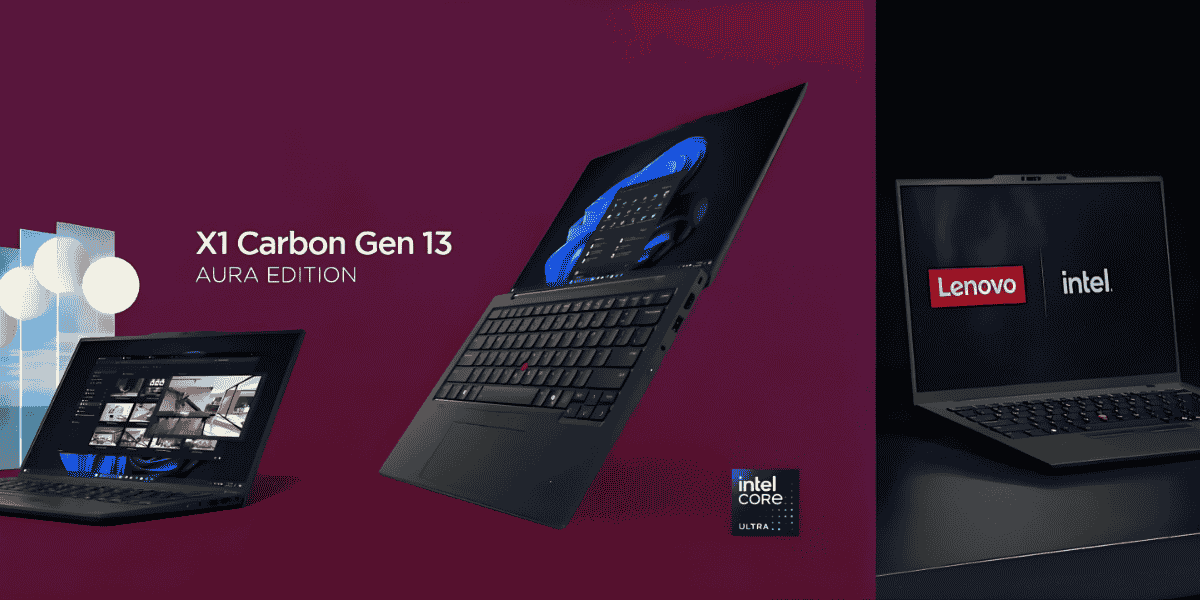 Lenovo ThinkPad X1 Carbon Gen 13 Aura Edition 14″ WUXGA Touch Display Intel Core Ultra 7 265U 64GB RAM 1TB SSD Windows 11 Pro 3 Year Premier Support