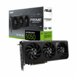 Asus PRIME RTX 5050 OC, PCIe5, 8GB DDR6, HDMI, 3 DP, 2707MHz Clock, Overclocked, Compact SFF-Ready