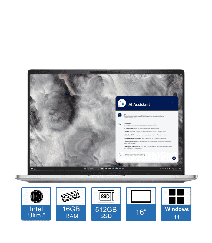 Dell Pro 16 Plus PB16250, 16 FHD+ Display, Intel Core Ultra 5 235U, 16GB RAM, 512GB SSD, Windows 11 Pro, 1 Year Warranty