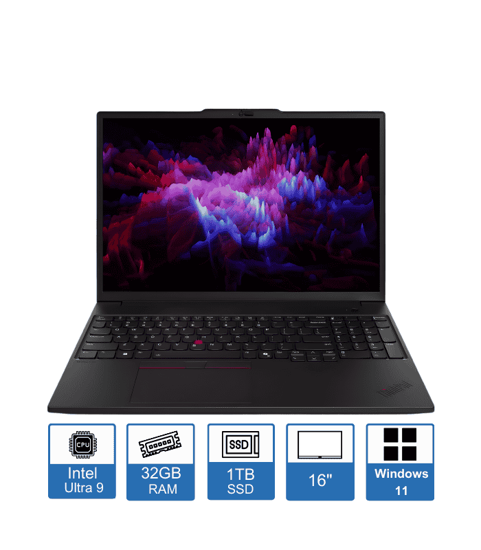 Lenovo ThinkPad P16s Gen 3 16 WUXGA Display Intel Core Ultra 9-185H 32GB RAM 1TB SSD Windows 11 Pro 1 Year Premium 3 Years Standard Warranty