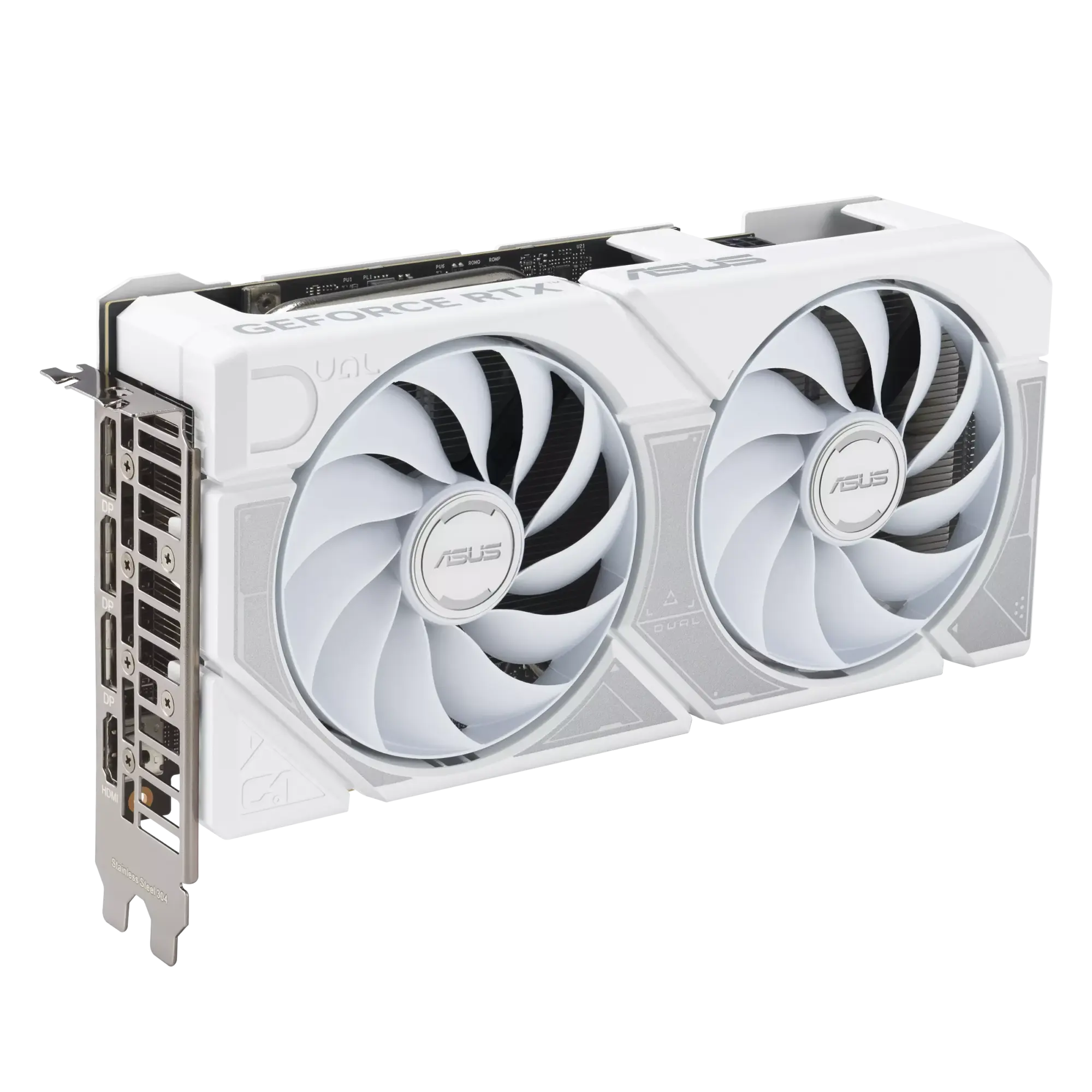 Asus DUAL RTX 5060 Ti OC, PCIe5, 16GB DDR7, HDMI, 3 DP, 2632MHz Clock, Overclocked, Compact SFF-Ready, White - Image 3