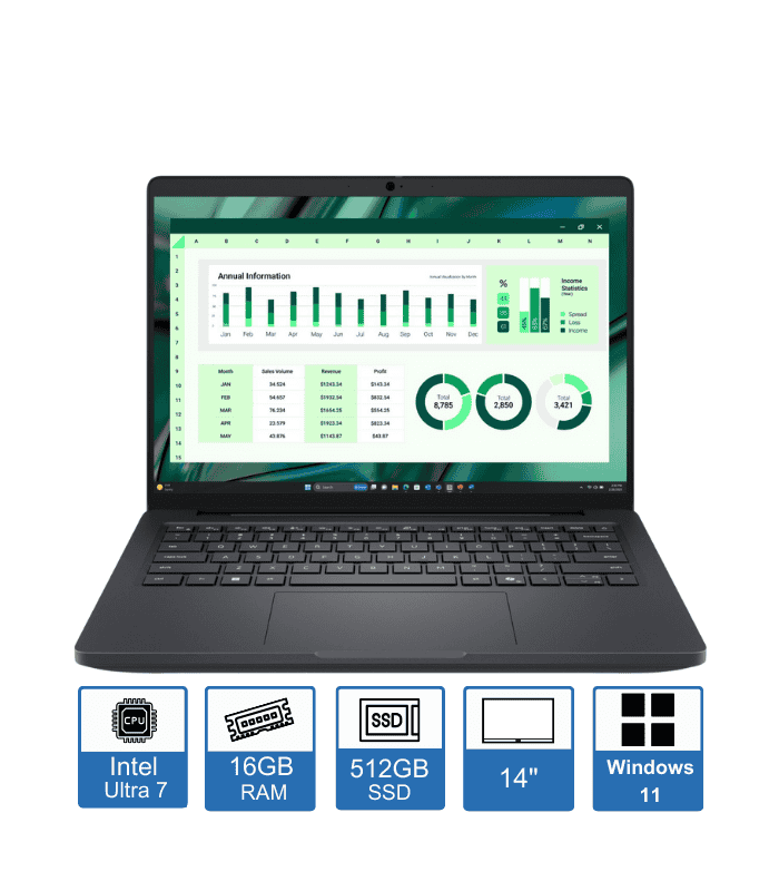 Dell Pro Max 14, 14 FHD Display, Intel Core Ultra 7 265H, 16GB RAM, 512GB SSD, RTX PRO 500 6GB, Windows 11 Pro, 3 Year Pro Warranty