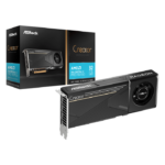 ASRock AMD RADEON AI PRO R9700 Creator, PCIe 5.0, 32GB DDR6, HDMI, 3 DisplayPort, 3000MHz Clock, Overclocked, SFF-Ready