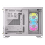 Corsair 2500X RGB Micro ATX Gaming Case, Glass, 2x RGB Fans, Mesh, USB-C, Asus BTF, White - Image 2