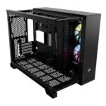 Corsair 2500X RGB MicroATX Case – Dual Chamber, Glass Panels, iCUE LINK RGB Fans, BTF Compatible, Black - Image 4
