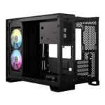Corsair 2500X RGB MicroATX Case – Dual Chamber, Glass Panels, iCUE LINK RGB Fans, BTF Compatible, Black - Image 2