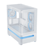 ASUS Prime AP202 ARGB Micro-ATX Midi Tower Case - White - Image 3