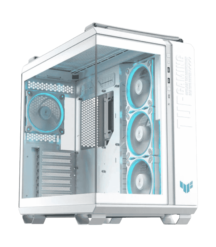 ASUS TUF GAMING GT502 Horizon TG ARGB Midi Tower Gaming Case – White