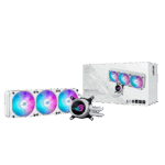 ASUS ROG STRIX LC III 360 ARGB LCD, High Performance, AIO Liquid CPU Cooler with Customizable LCD Display, White