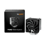Be Quiet! PURE ROCK SLIM 3, High Performance, Compact Air CPU Cooler with Silent Wings Fan, Black